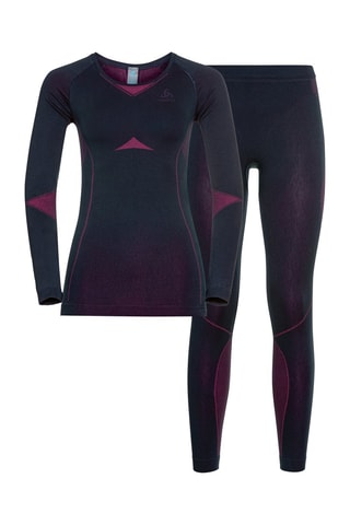 T-shirt e leggings de desporto Fúcsia e antracite