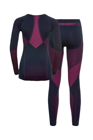 T-shirt e leggings de desporto Fúcsia e antracite