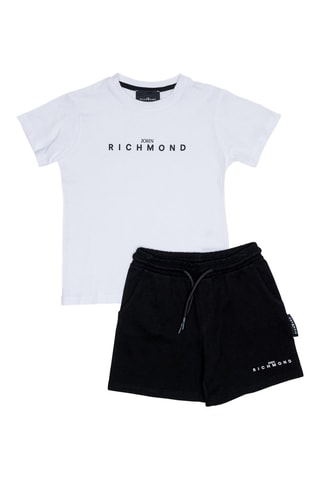 T-shirt e bermudas - Branco e preto