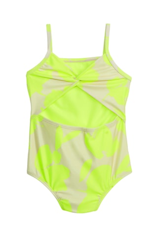 Maillot 1 pièce - Taupe et vert fluo