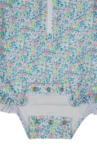 Maillot 1 pièces et bob - Gris et vert