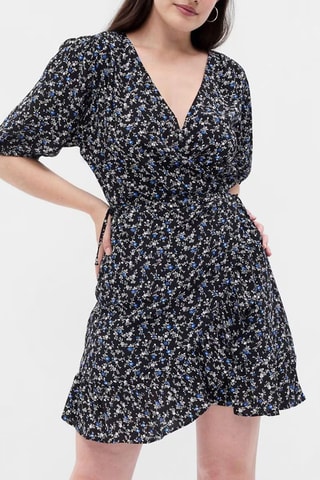 Robe portefeuille - Noir
