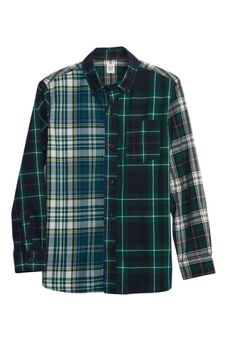 Chemise - Vert foncé et bleu marine