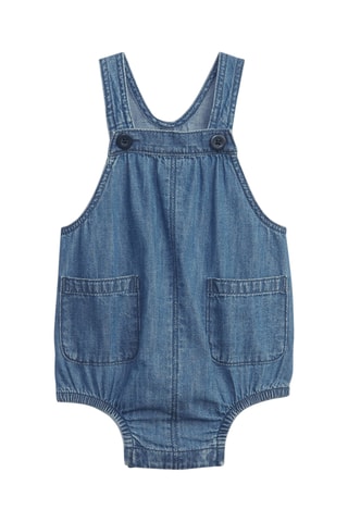 Salopette en jean en coton biologique - Bleu cobalt