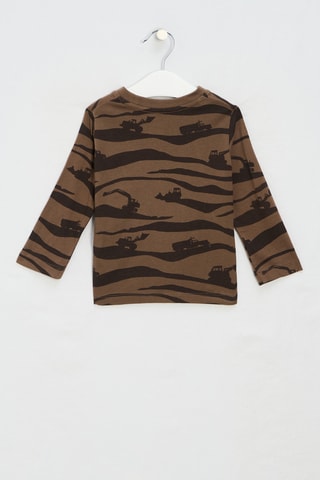 T-shirt en coton biologique - Marron