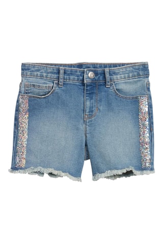 Short en jean - Ciel