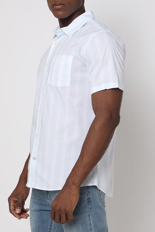 Chemise - Blanc et bleu clair