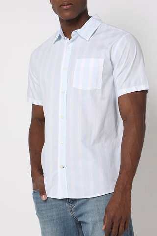 Chemise - Blanc et bleu clair