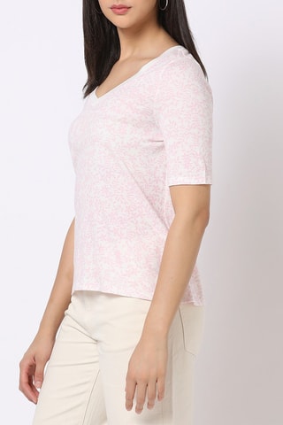 Top - Blanc et rose
