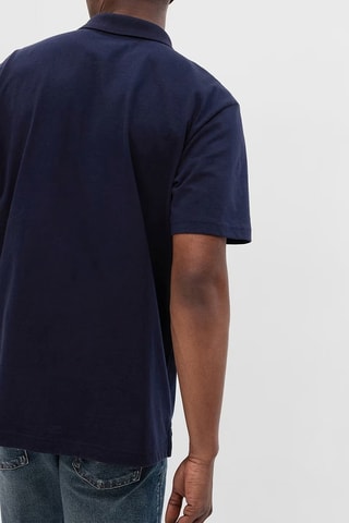 Polo en coton biologique - Bleu marine