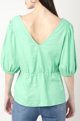 Top en lin - Vert