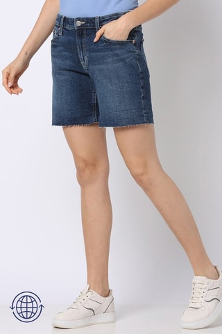 Short en jean - Bleu