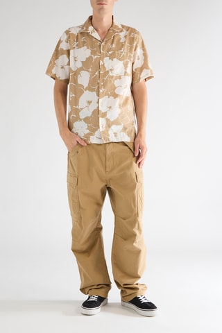Chemise en lin - Beige et blanc