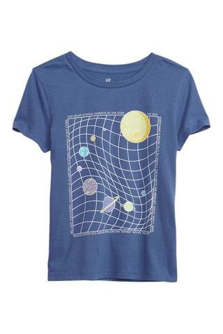 T-shirt en coton biologique - Bleu