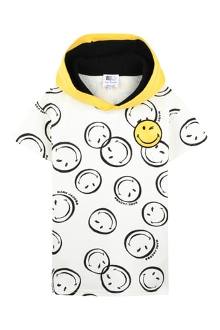 Biologisch Katoenen Jurk Smiley - Wit - Marc Jacobs
