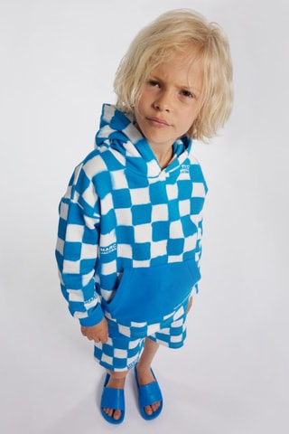 Sweat à capuche - Blanc et turquoise - Marc Jacobs