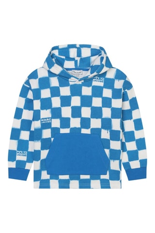 Sweat à capuche - Blanc et turquoise - Marc Jacobs