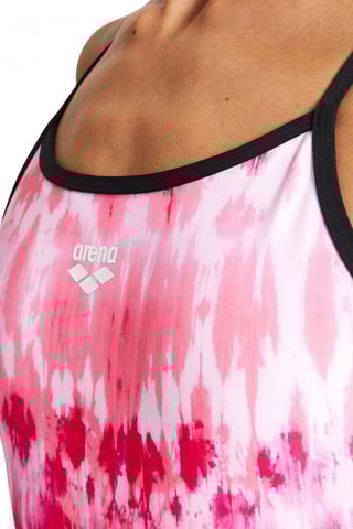 Maillot 1 pièce Rose et blanc