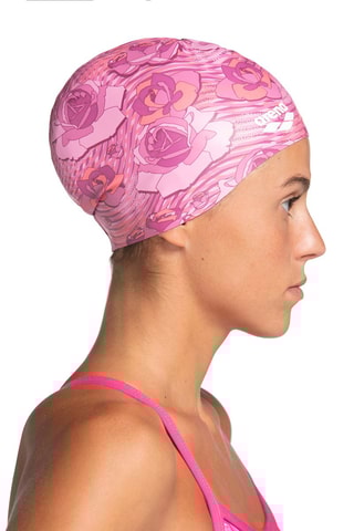 Bonnet de bain en silicone - Rose et violet