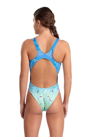 Maillot 1 pièce Bleu et vert d’eau