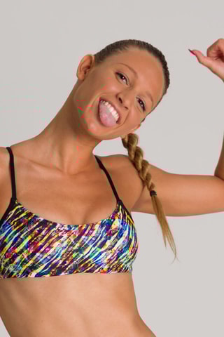 Haut de maillot - Blanc et turquoise