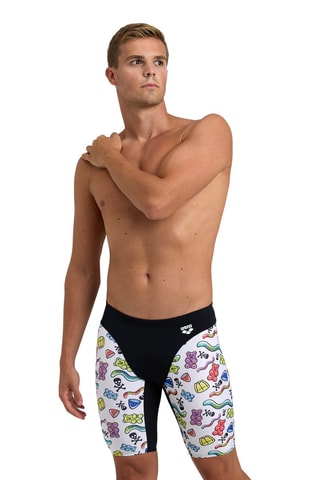 Cycliste de bain - Blanc et noir
