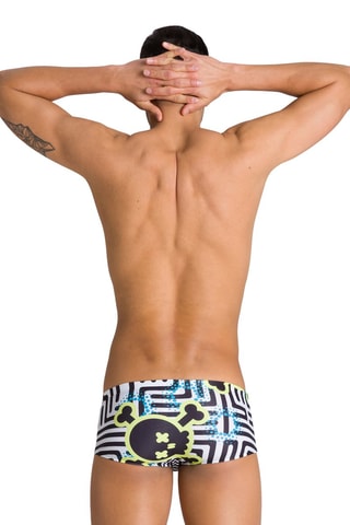 Boxer de bain - Blanc et noir