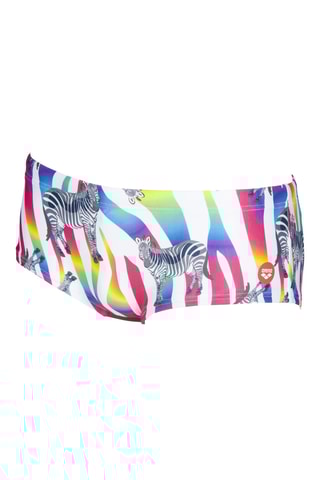 Boxer de bain - Blanc et fuchsia