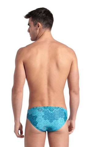 Slip de bain Camo Kikko - Bleu marine et turquoise