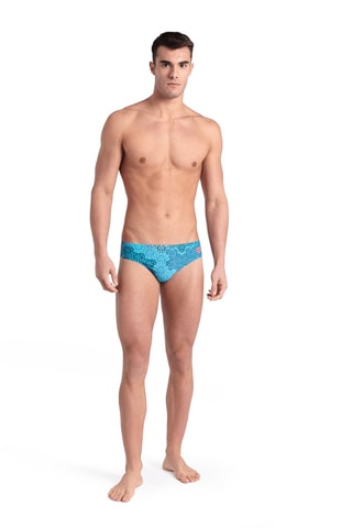 Slip de bain Camo Kikko - Bleu marine et turquoise
