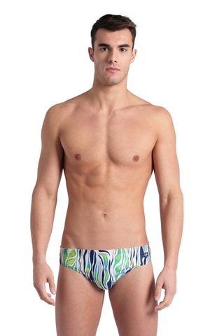 Slip de bain - Blanc et bleu