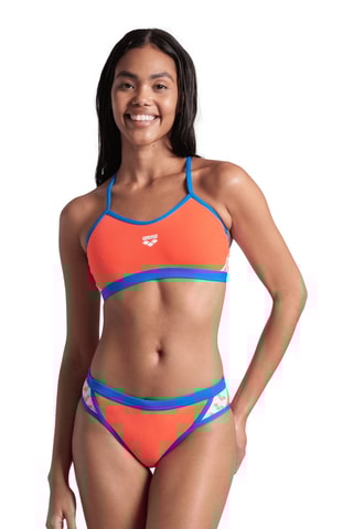 Maillot 2 pièces - Corail et bleu cobalt