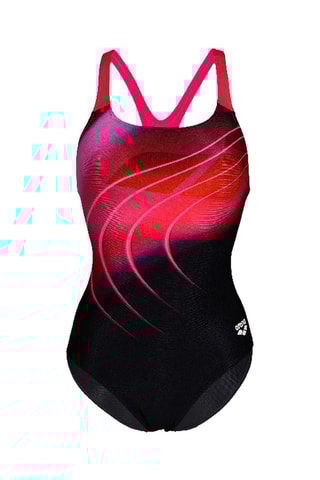 Maillot 1 pièce dip and dye - Noir et rose