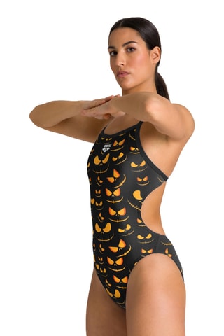 Maillot 1 pièce Pumpkinface  - Noir