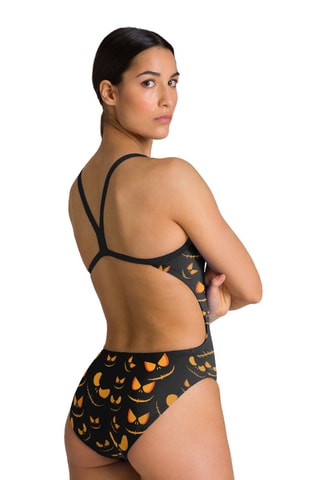 Maillot 1 pièce Pumpkinface  - Noir