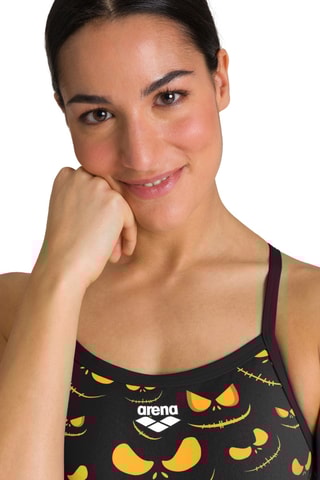 Maillot 1 pièce Pumpkinface  - Noir