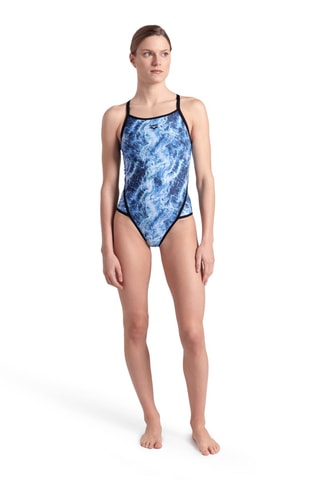 Maillot 1 pièce - Noir et bleu cobalt