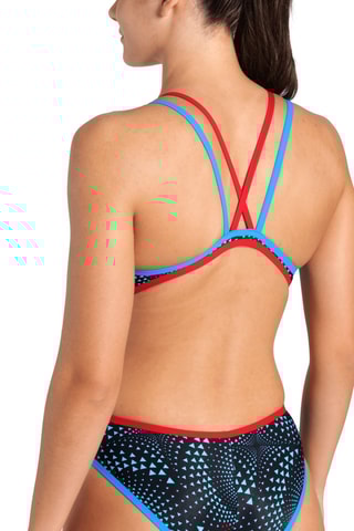 Maillot 1 pièce - Bleu clair et rouge