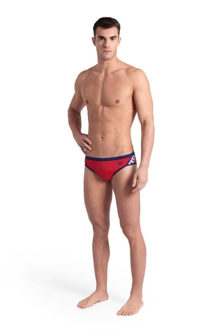 Slip de bain - Rouge et bleu marine