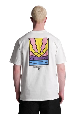 T-shirt de plage - Ecru et jaune