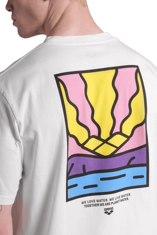 T-shirt de plage - Ecru et jaune