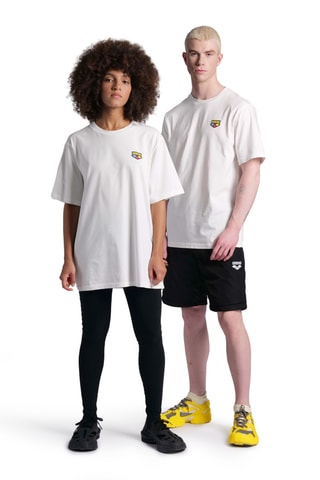 T-shirt de plage - Ecru et jaune