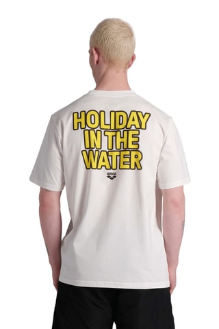 T-shirt de plage - Ecru et jaune