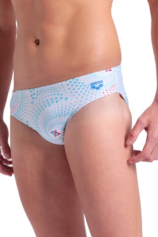 Slip de bain - Bleu clair et blanc
