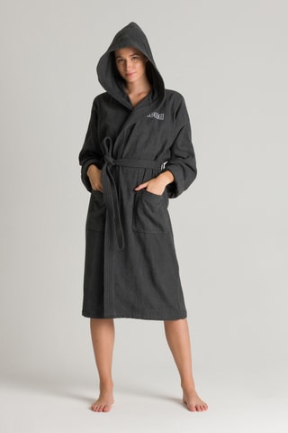 Peignoir à capuche - Anthracite