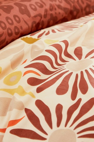 Parure de couette réversible Daisie - Marron