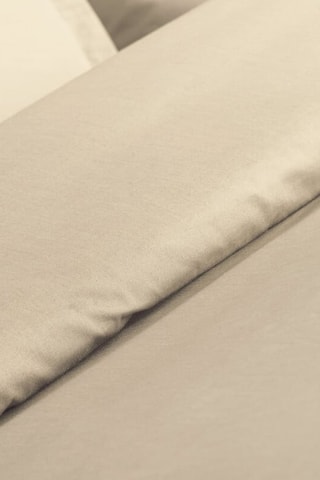 Parure de couette en percale de coton 80 fils/cm² - Beige