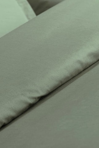 Parure de couette en percale de coton 80 fils/cm² - Kaki
