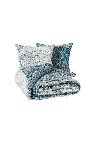 Parure de couette en coton 57 fils/cm² Jungle - Noir et blanc