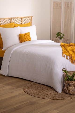 Parure de couette Flora - Blanc